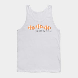 Plain Just Keep Swimming Clown Fish Tank Top